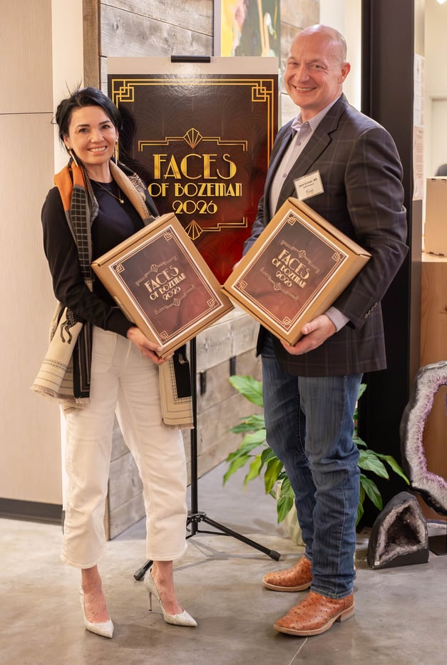 Members with their Faces of Bozeman plaques