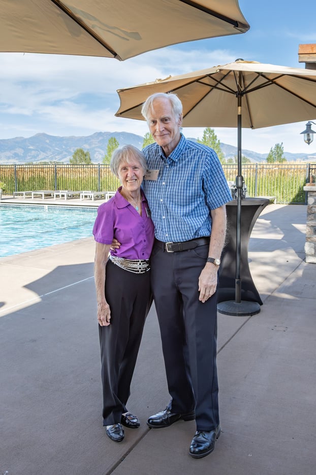 Guests poolside at the Faces of Bozeman evening at Black Bull