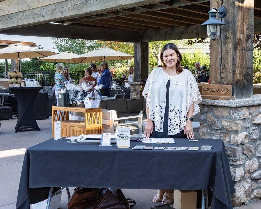 An Alliance member showcasing their business at the Black Bull event