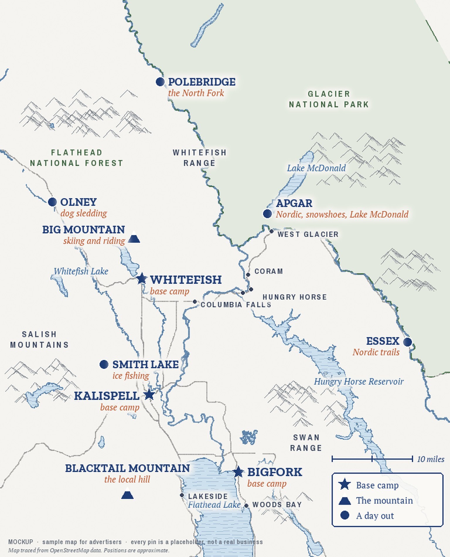 Winter map of the Flathead